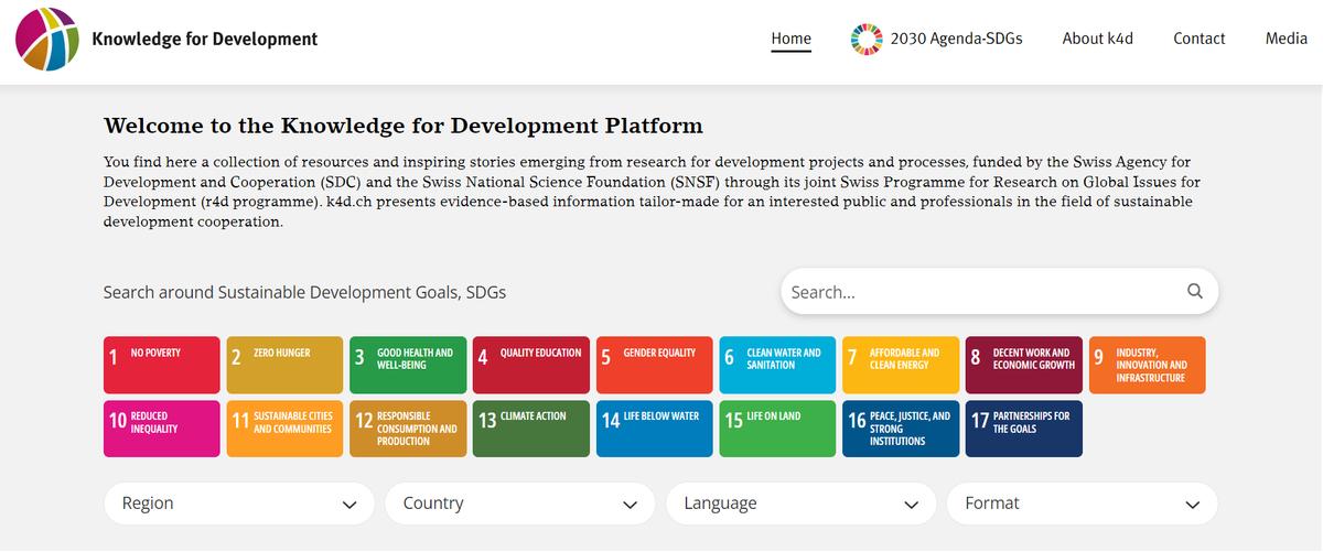 Redesign of the k4d - Knowledge for Development Platform